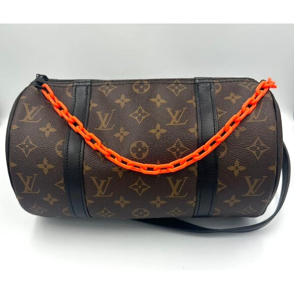 Pre-owned Louis Vuitton Monogram Solar Ray Papillon Messenger Brown Orange - Picture 2 of 12